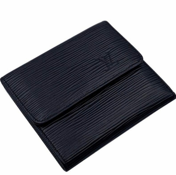 Louis Vuitton Handbags - LOUIS VUITTON authentic black Elise epi leather bifold double sided wallet